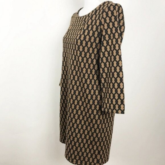 Vivienne Tam Geometric Chain Print Shift Dress 6 - Picture 3 of 6